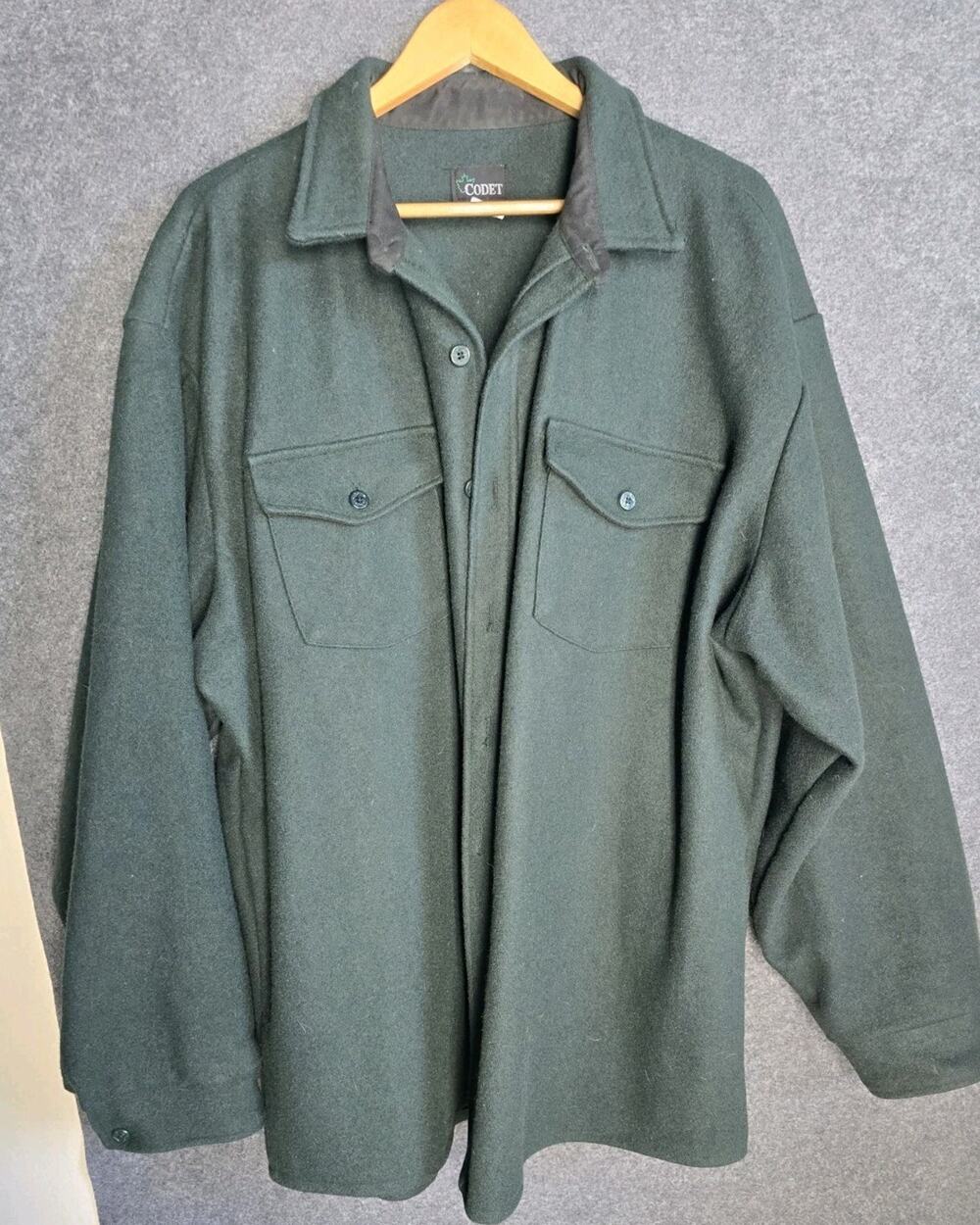Vintage Codet wool 2XLT Shacket Shirt Jacket Forest Green